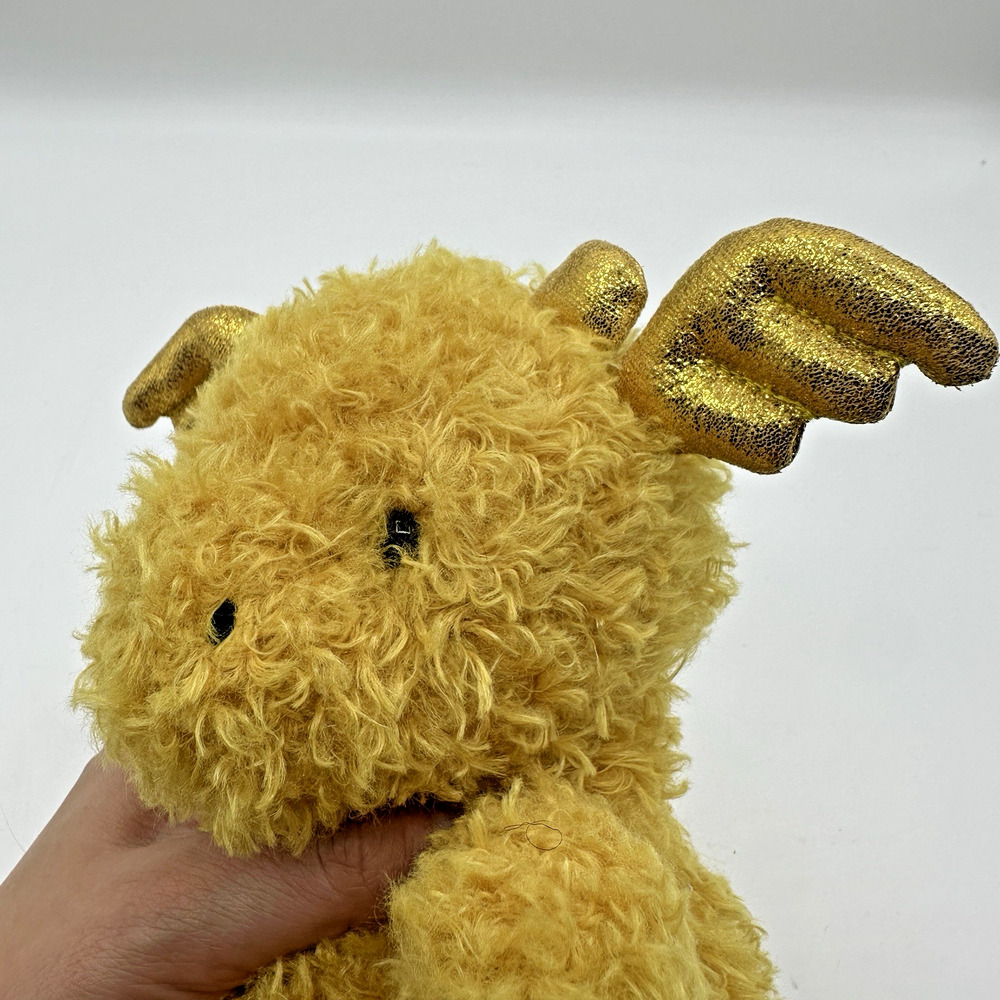 Jellycat Little Dragon Gold Sparkle Retired Rare Plush Authentic - Picture 8 of 9